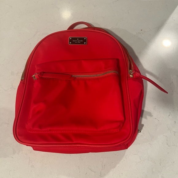 Kate Spade Red Backpack - Picture 1 of 5